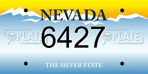 6427 Nevada License Plate