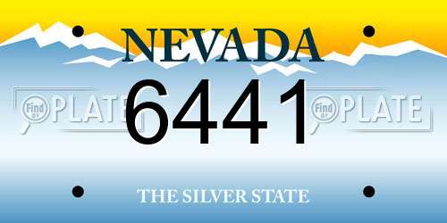 6441 Nevada License Plate