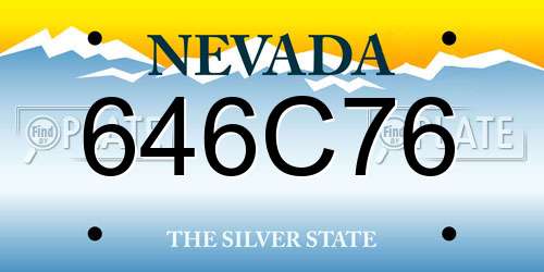646C76 Nevada License Plate
