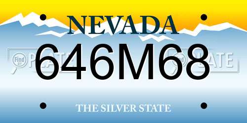 646M68 Nevada License Plate