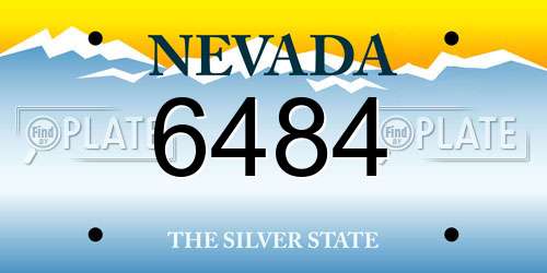 6484 Nevada License Plate