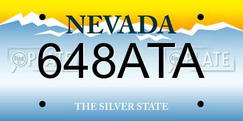 648ATA Nevada License Plate