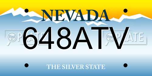 648ATV Nevada License Plate