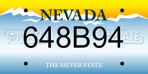 648B94 Nevada License Plate