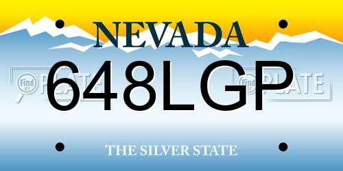 648LGP Nevada License Plate