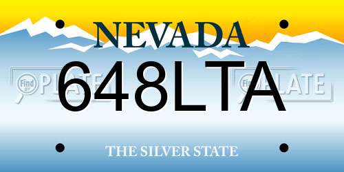 648LTA Nevada License Plate