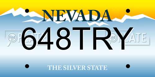 648TRY Nevada License Plate