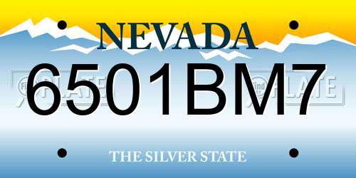 6501BM7 Nevada License Plate