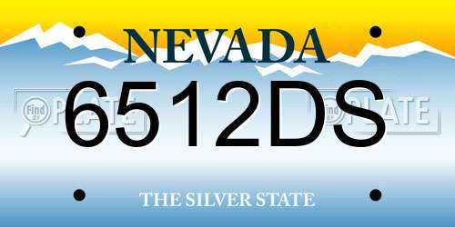 6512DS Nevada License Plate