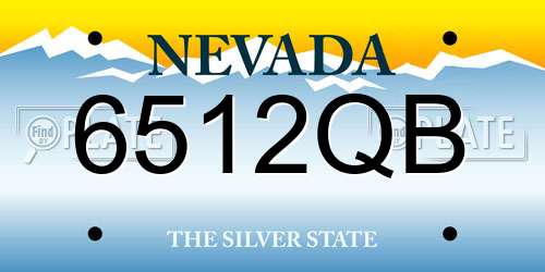 6512QB Nevada License Plate