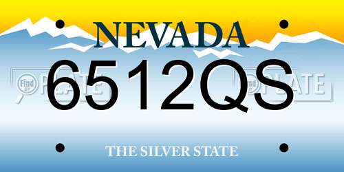 6512QS Nevada License Plate