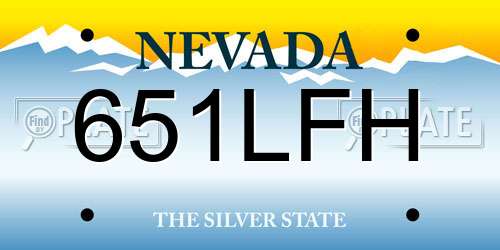 651LFH Nevada License Plate