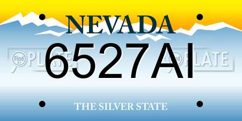 6527AI Nevada License Plate