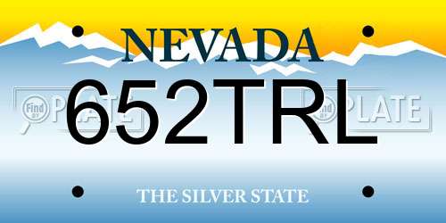 652TRL Nevada License Plate