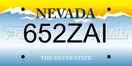 652ZAI Nevada License Plate