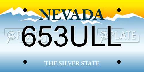 653ULL Nevada License Plate
