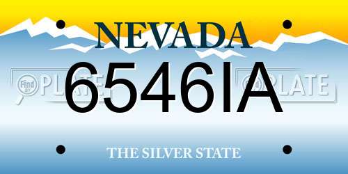 6546IA Nevada License Plate