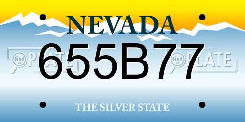 655B77 Nevada License Plate