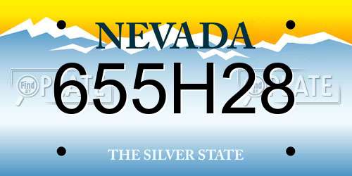 655H28 Nevada License Plate