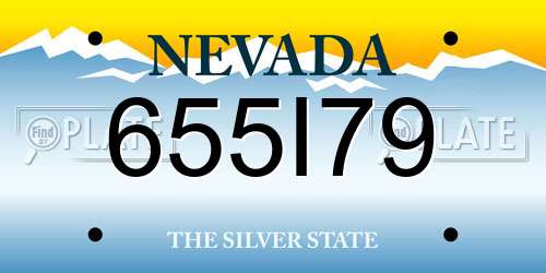 655I79 Nevada License Plate