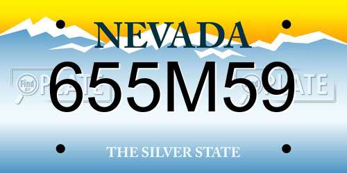 655M59 Nevada License Plate