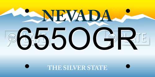 655OGR Nevada License Plate