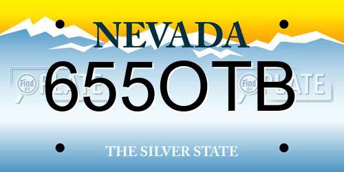 655OTB Nevada License Plate