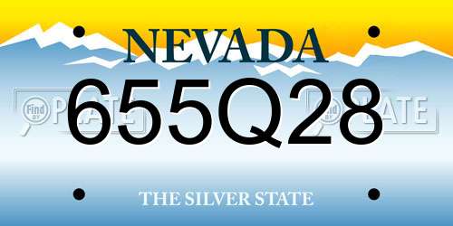 655Q28 Nevada License Plate