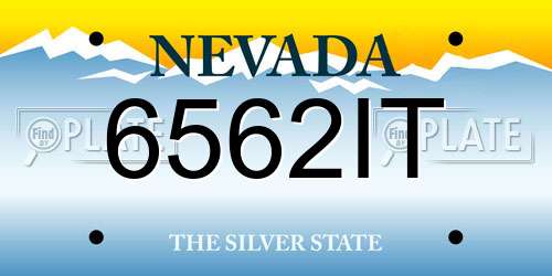 6562IT Nevada License Plate