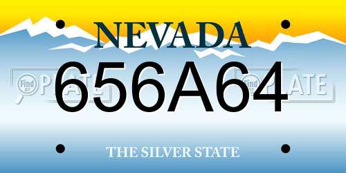 656A64 Nevada License Plate