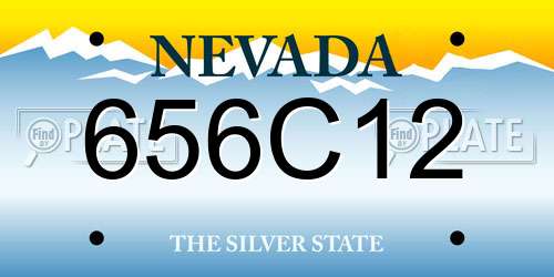 656C12 Nevada License Plate