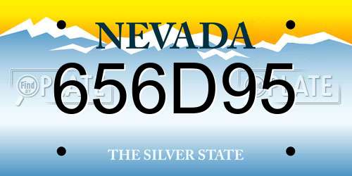 656D95 Nevada License Plate