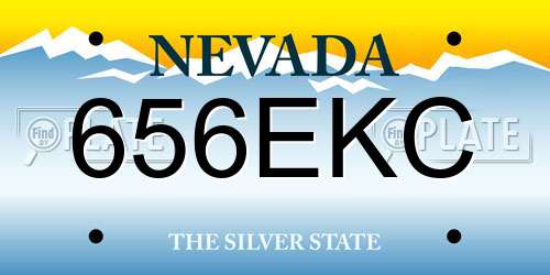 656EKC Nevada License Plate