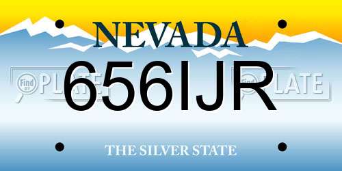 656IJR Nevada License Plate