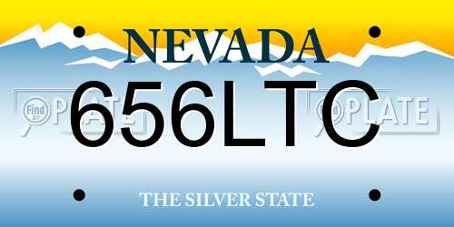 656LTC Nevada License Plate