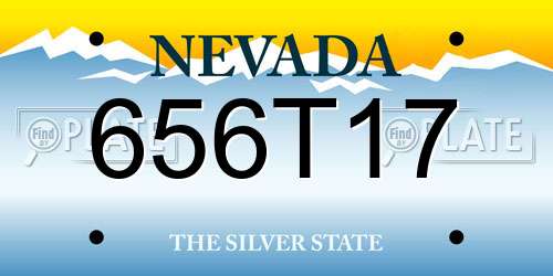 656T17 Nevada License Plate
