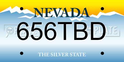 656TBD Nevada License Plate