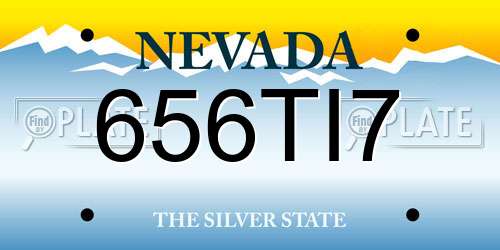 656TI7 Nevada License Plate