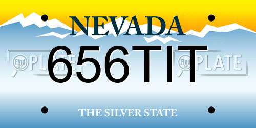 656TIT Nevada License Plate