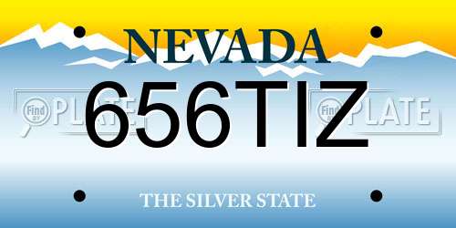 656TIZ Nevada License Plate