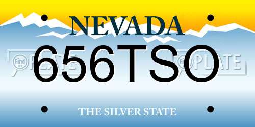 656TSO Nevada License Plate