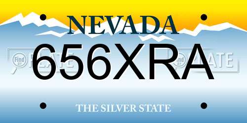 656XRA Nevada License Plate