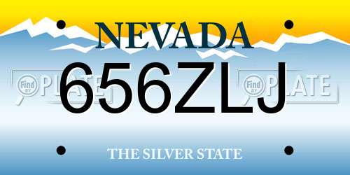 656ZLJ Nevada License Plate