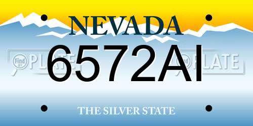 6572AI Nevada License Plate