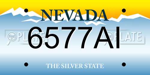 6577AI Nevada License Plate