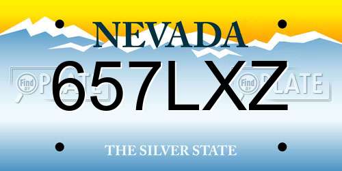 657LXZ Nevada License Plate