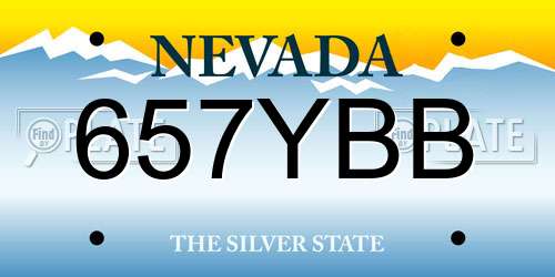 657YBB Nevada License Plate