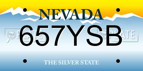 657YSB Nevada License Plate