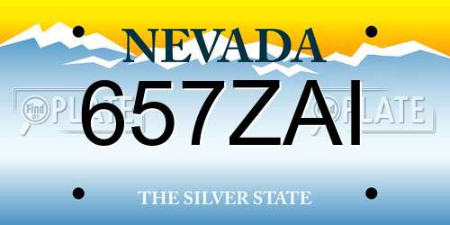 657ZAI Nevada License Plate