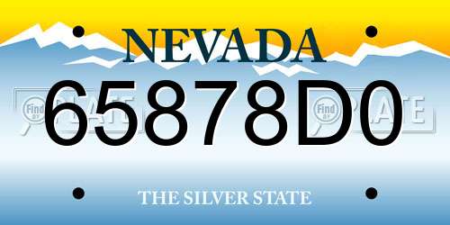 65878D0 Nevada License Plate